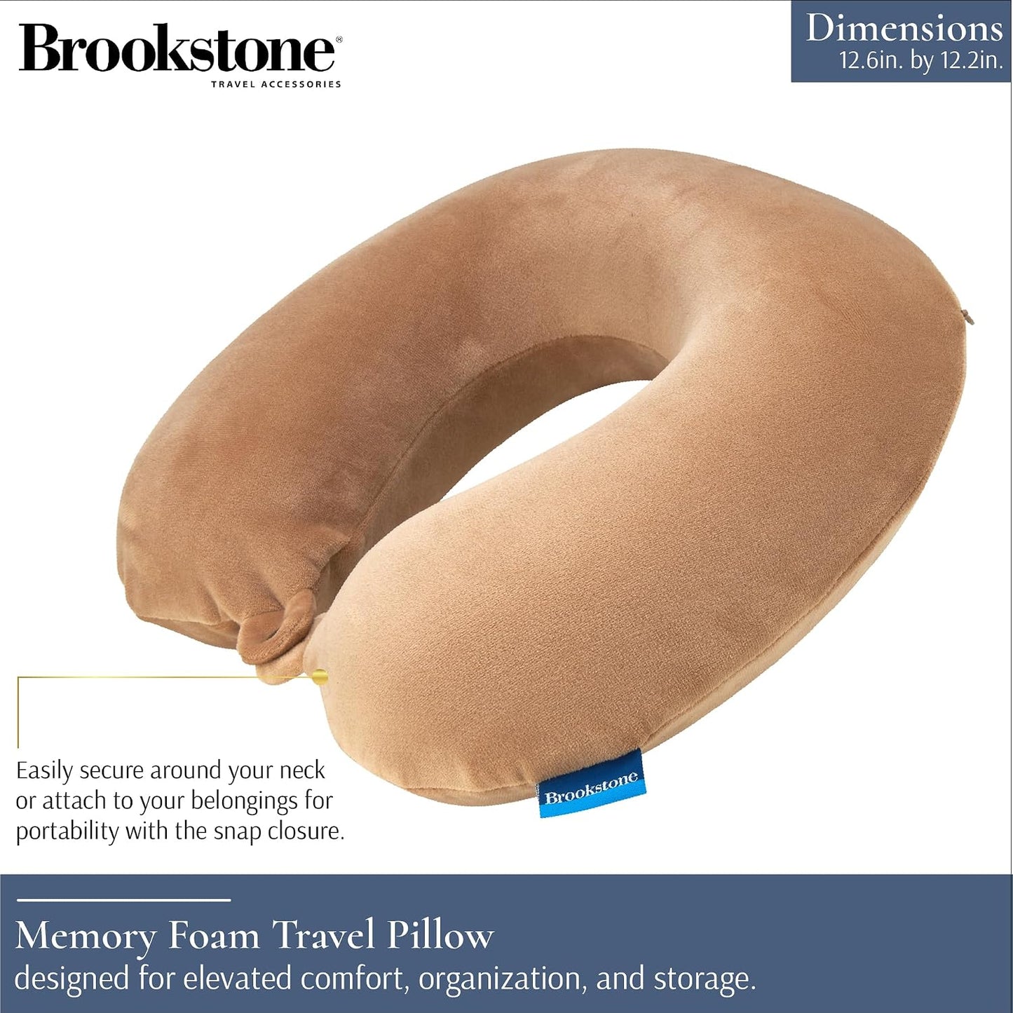 Travel Neck Pillow - Lightweight U-Shaped Memory Foam Travel Pillow for Airplane, Car Travels & Sleeping, Blue
