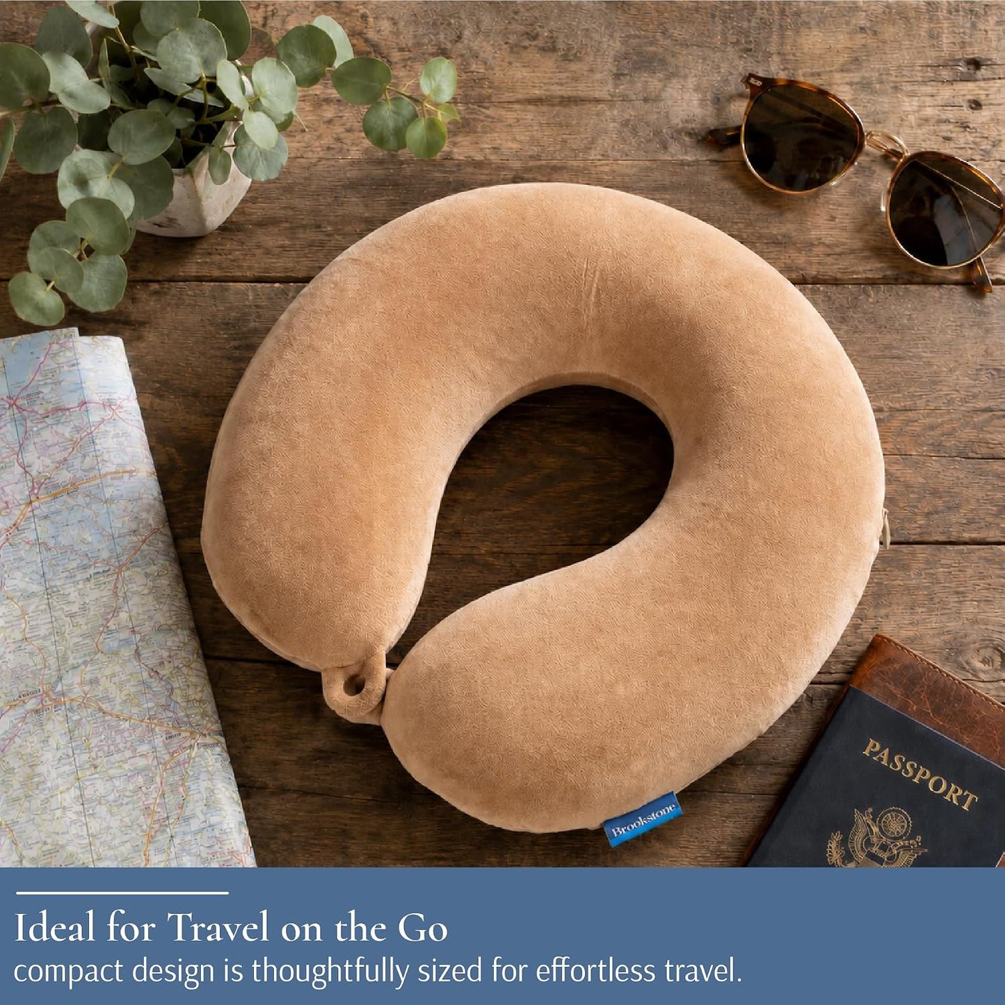 Travel Neck Pillow - Lightweight U-Shaped Memory Foam Travel Pillow for Airplane, Car Travels & Sleeping, Blue