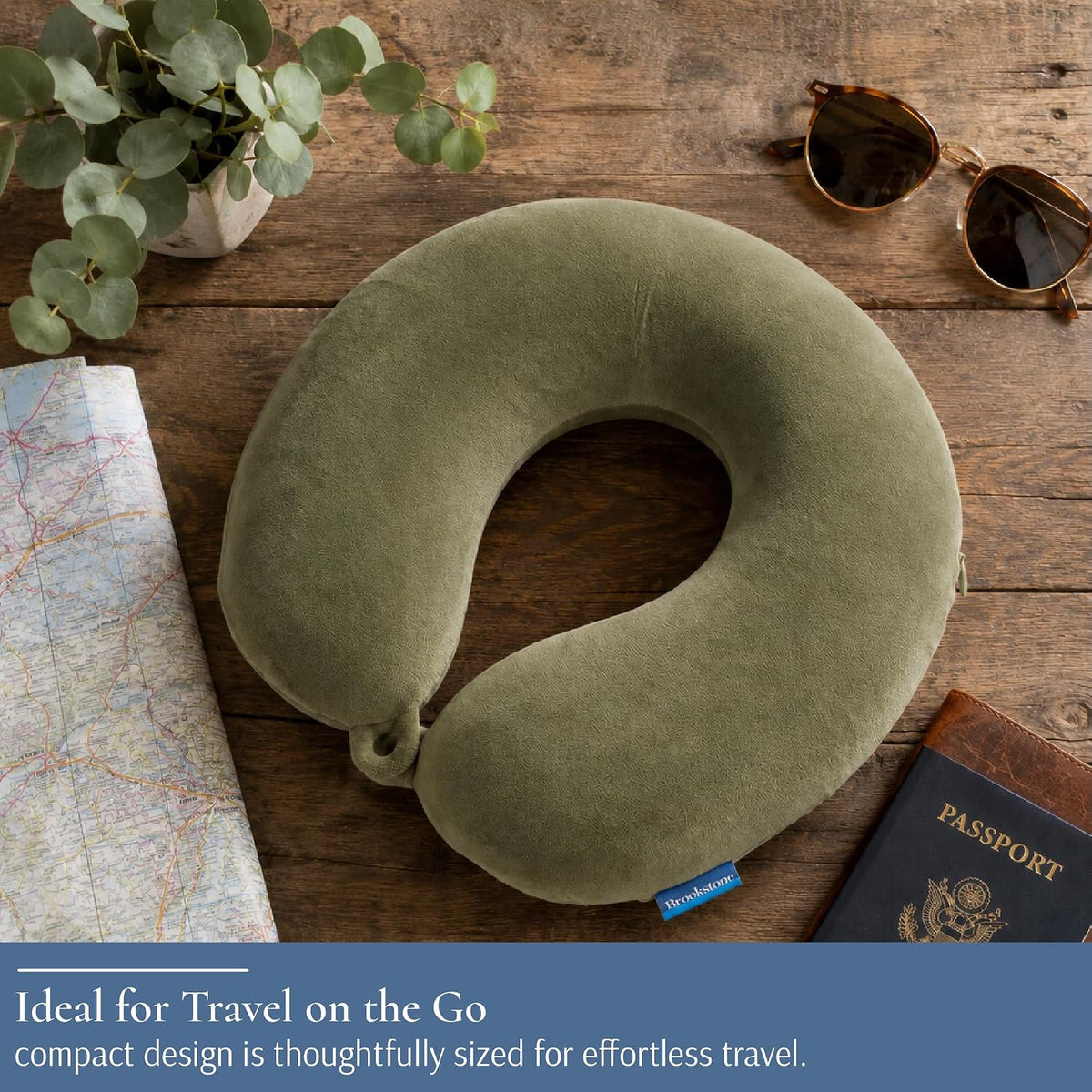 Travel Neck Pillow - Lightweight U-Shaped Memory Foam Travel Pillow for Airplane, Car Travels & Sleeping, Blue