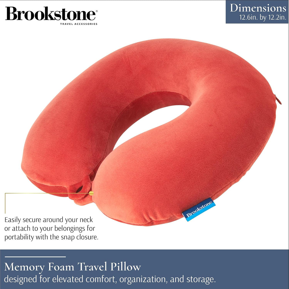 Travel Neck Pillow - Lightweight U-Shaped Memory Foam Travel Pillow for Airplane, Car Travels & Sleeping, Blue
