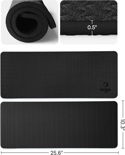 IUGA Yoga Knee Pads Cushion Non-Slip Knee Mat for Elbows Wrist Pain in Yoga Planks Floor Exercises Portable Extra-thick Cushioning
