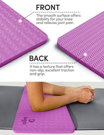 IUGA Yoga Knee Pads Cushion Non-Slip Knee Mat for Elbows Wrist Pain in Yoga Planks Floor Exercises Portable Extra-thick Cushioning