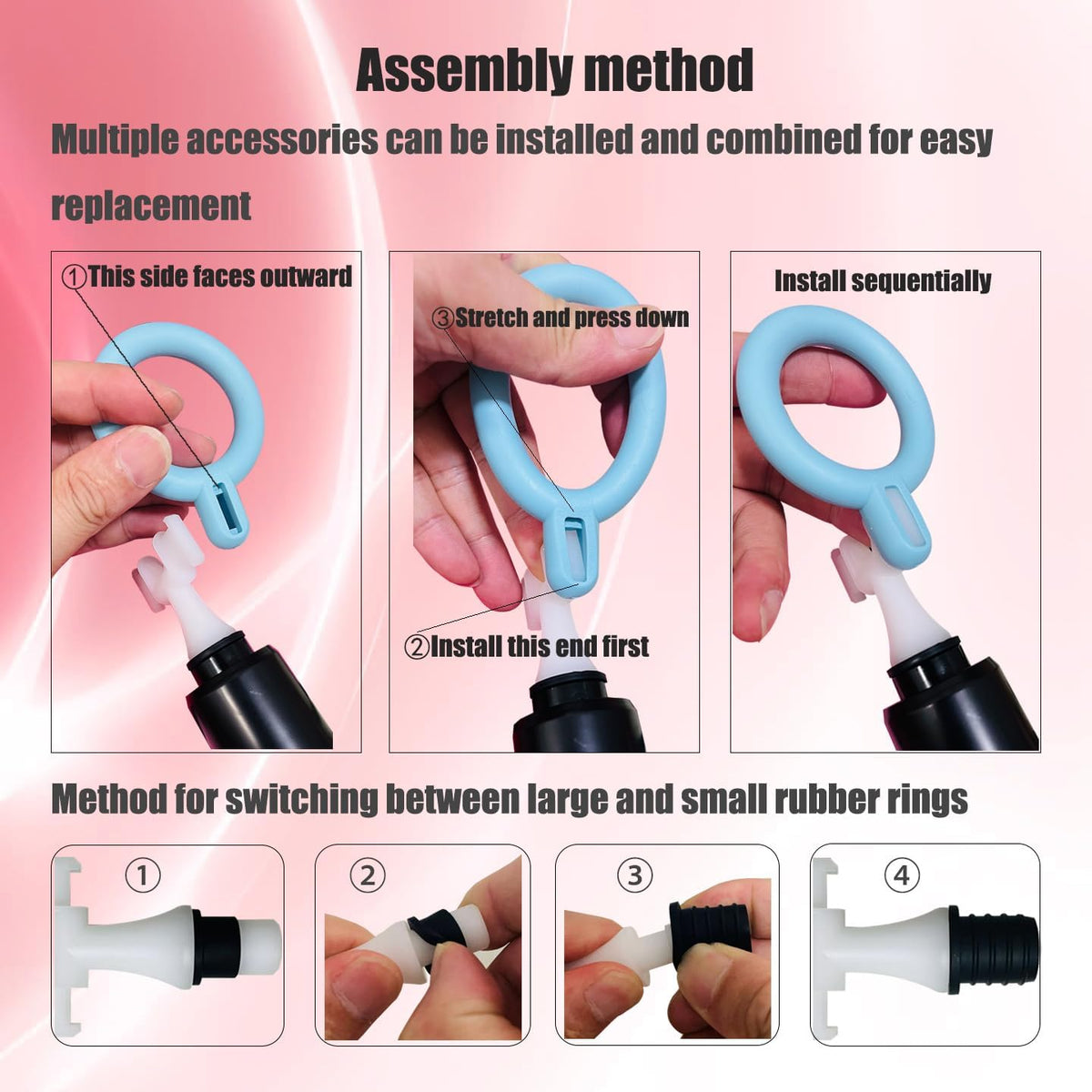 Massage Gun Head Attachment for 12-19mm Shaft, Replaceable Silicone Fascia Gun Head, Fitness Accessories for Muscle Relief (GG37mm1.46in)
