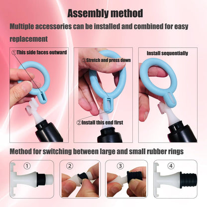 Massage Gun Head Attachment for 12-19mm Shaft, Replaceable Silicone Fascia Gun Head, Fitness Accessories for Muscle Relief (GG37mm1.46in)