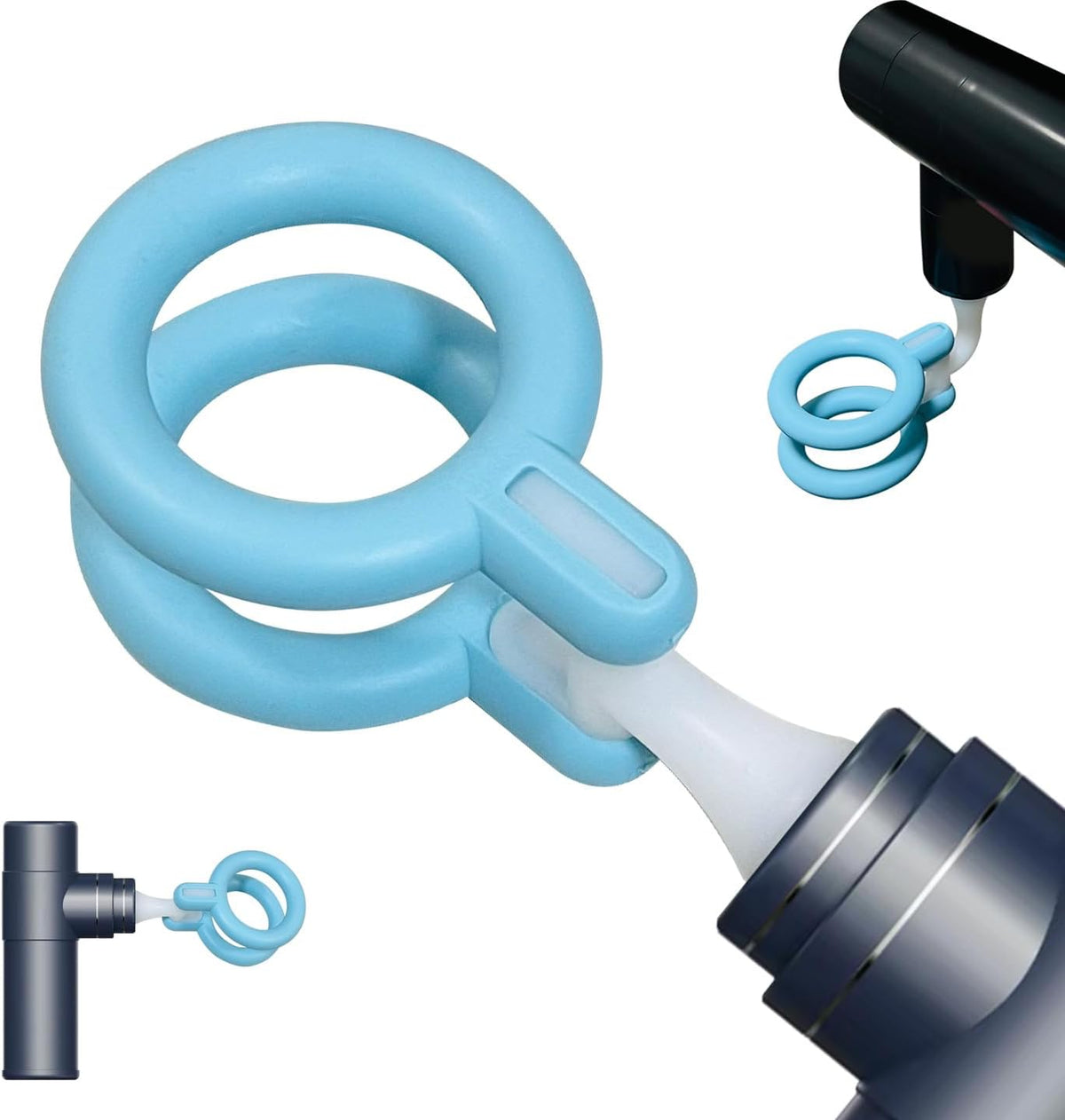 Massage Gun Head Attachment for 12-19mm Shaft, Replaceable Silicone Fascia Gun Head, Fitness Accessories for Muscle Relief (GG37mm1.46in)