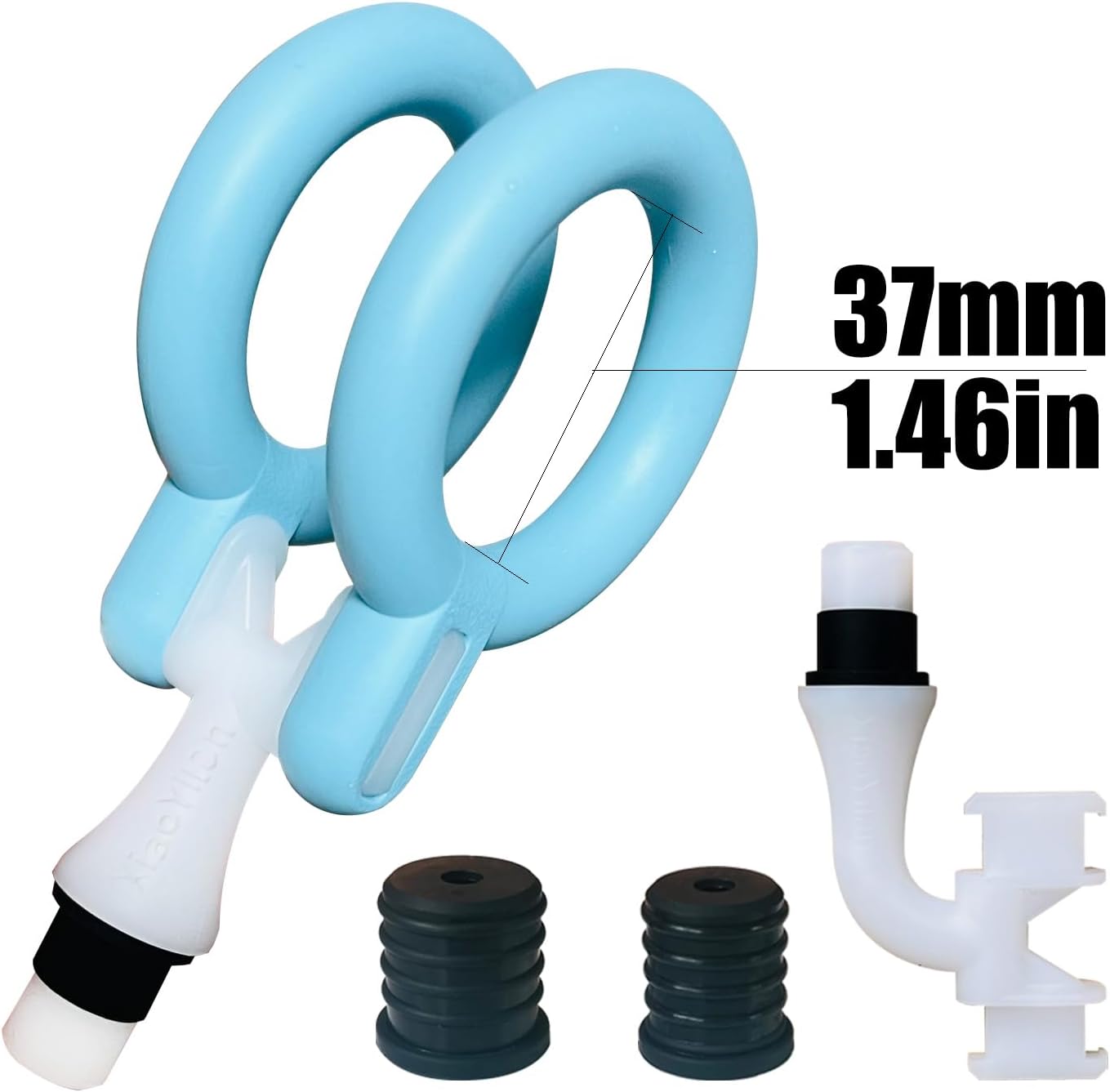 Massage Gun Head Attachment for 12-19mm Shaft, Replaceable Silicone Fascia Gun Head, Fitness Accessories for Muscle Relief (GG37mm1.46in)