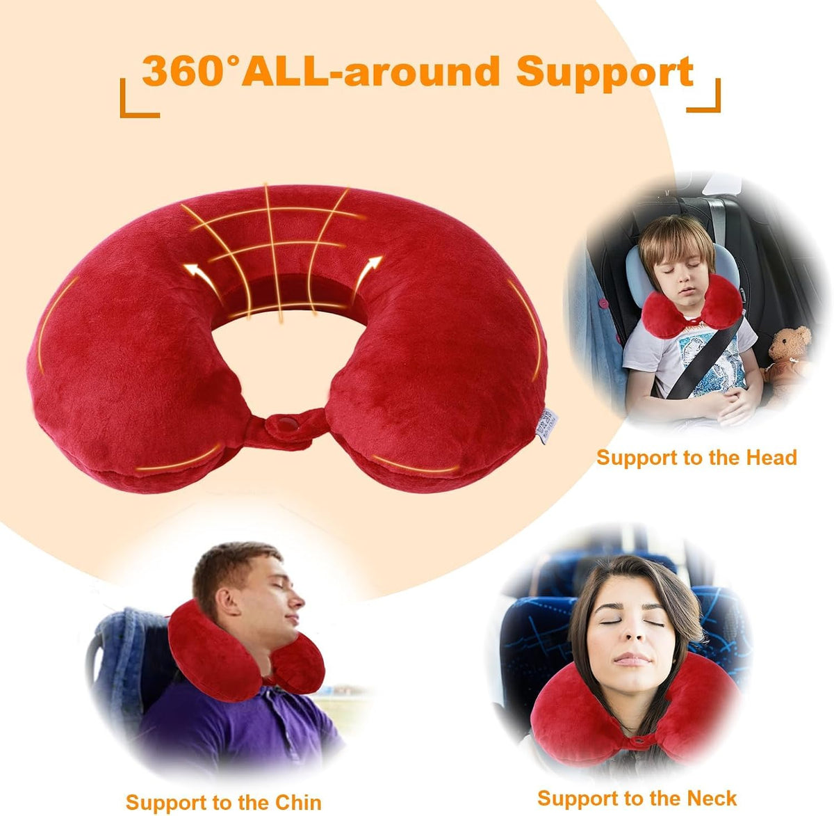Travel Pillow,100% Pure Memory Foam U Shaped Neck Pillow,Super Lightweight Portable Headrest Great for Airplane, Car,Home,Office,Sleeping Rest (Grey)