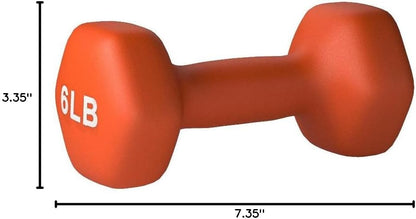 Neoprene Dumbbell Hand Weights for Exercise and Muscle Toning