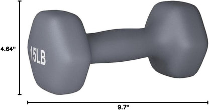 Neoprene Dumbbell Hand Weights for Exercise and Muscle Toning
