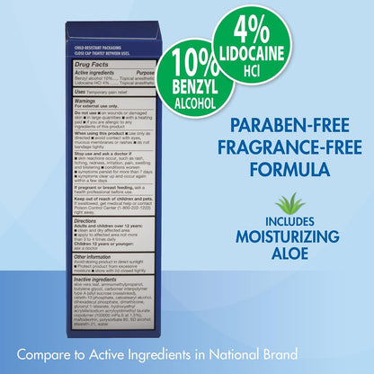 Lidocaine Plus+ 4% Pain Relief Cream, 3 oz