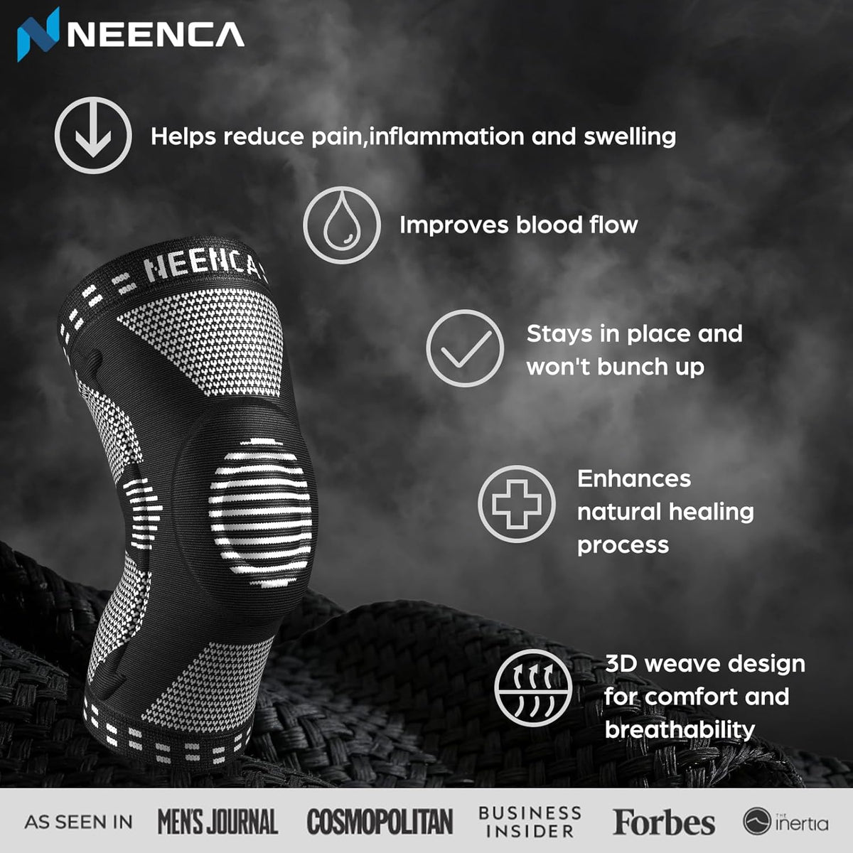 Professional Knee Brace, Compression Knee Support with Patella Gel Pad & Side Stabilizers, Medical Knee Sleeve for Pain Relief, ACL,PCL, Meniscus, Injury Recovery, Arthritis, Sports, Workout...