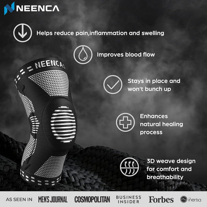 Professional Knee Brace, Compression Knee Support with Patella Gel Pad & Side Stabilizers, Medical Knee Sleeve for Pain Relief, ACL,PCL, Meniscus, Injury Recovery, Arthritis, Sports, Workout...