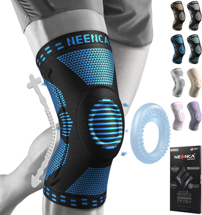 Professional Knee Brace, Compression Knee Support with Patella Gel Pad & Side Stabilizers, Medical Knee Sleeve for Pain Relief, ACL,PCL, Meniscus, Injury Recovery, Arthritis, Sports, Workout...