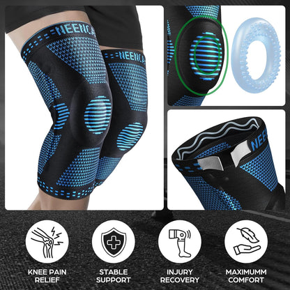 Professional Knee Brace, Compression Knee Support with Patella Gel Pad & Side Stabilizers, Medical Knee Sleeve for Pain Relief, ACL,PCL, Meniscus, Injury Recovery, Arthritis, Sports, Workout...