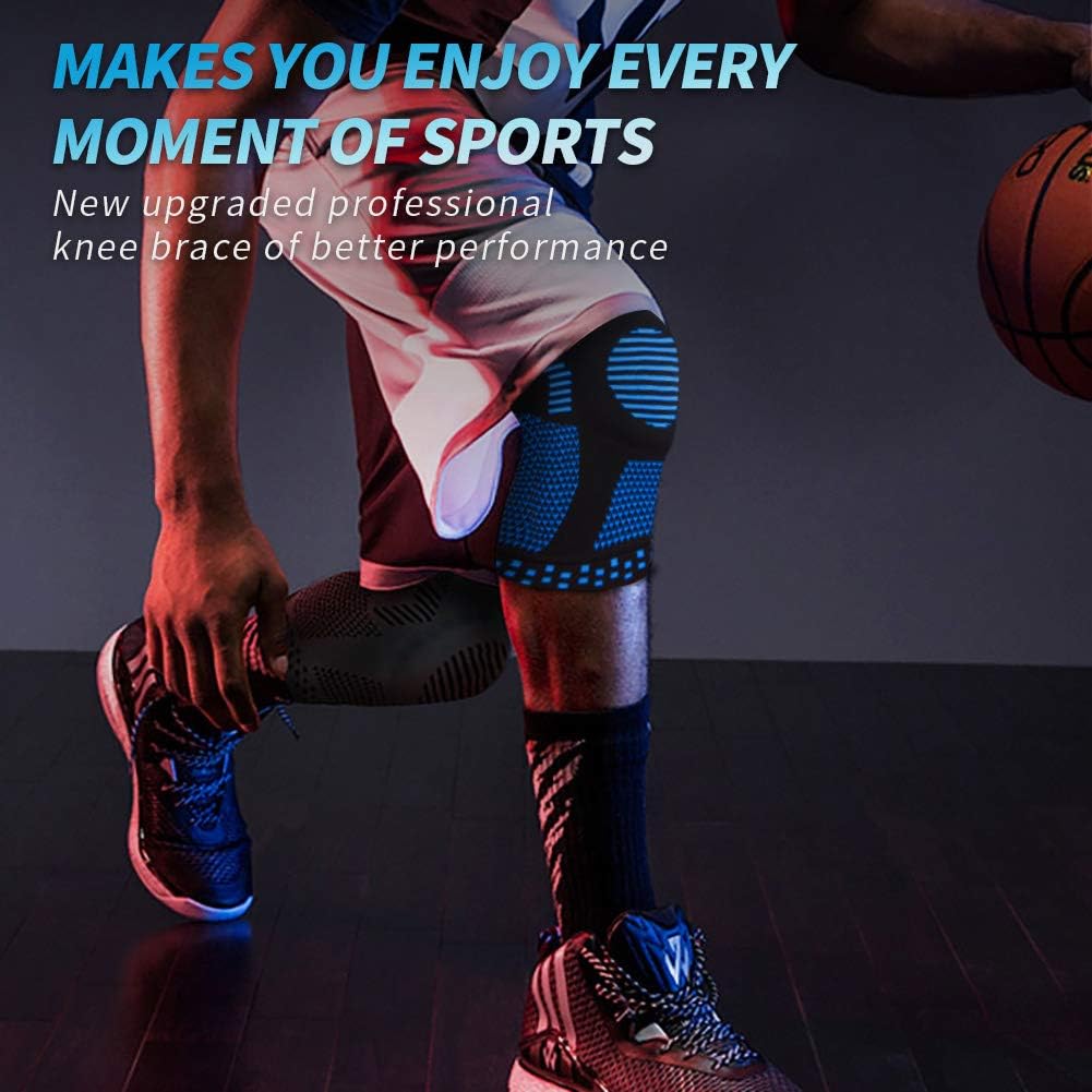 Professional Knee Brace, Compression Knee Support with Patella Gel Pad & Side Stabilizers, Medical Knee Sleeve for Pain Relief, ACL,PCL, Meniscus, Injury Recovery, Arthritis, Sports, Workout...