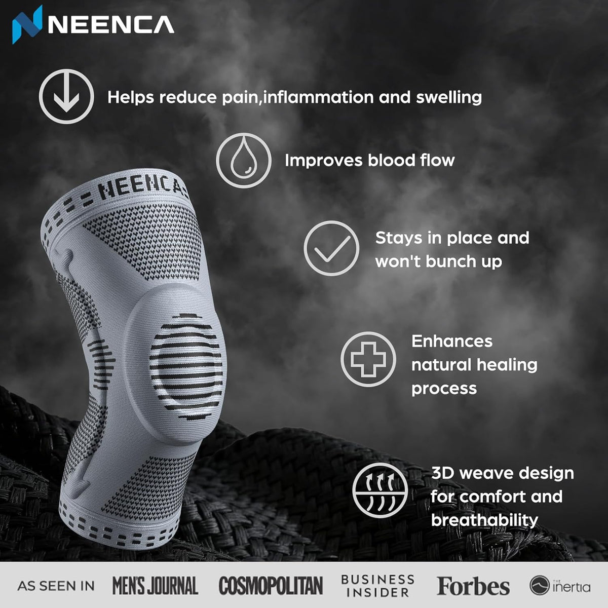 Professional Knee Brace, Compression Knee Support with Patella Gel Pad & Side Stabilizers, Medical Knee Sleeve for Pain Relief, ACL,PCL, Meniscus, Injury Recovery, Arthritis, Sports, Workout...