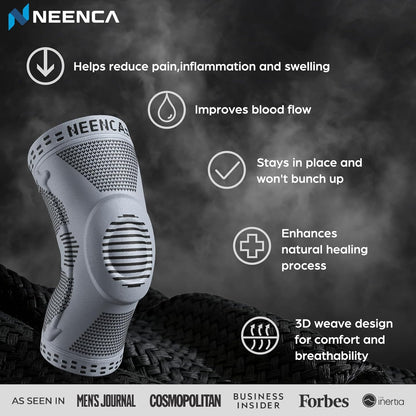 Professional Knee Brace, Compression Knee Support with Patella Gel Pad & Side Stabilizers, Medical Knee Sleeve for Pain Relief, ACL,PCL, Meniscus, Injury Recovery, Arthritis, Sports, Workout...