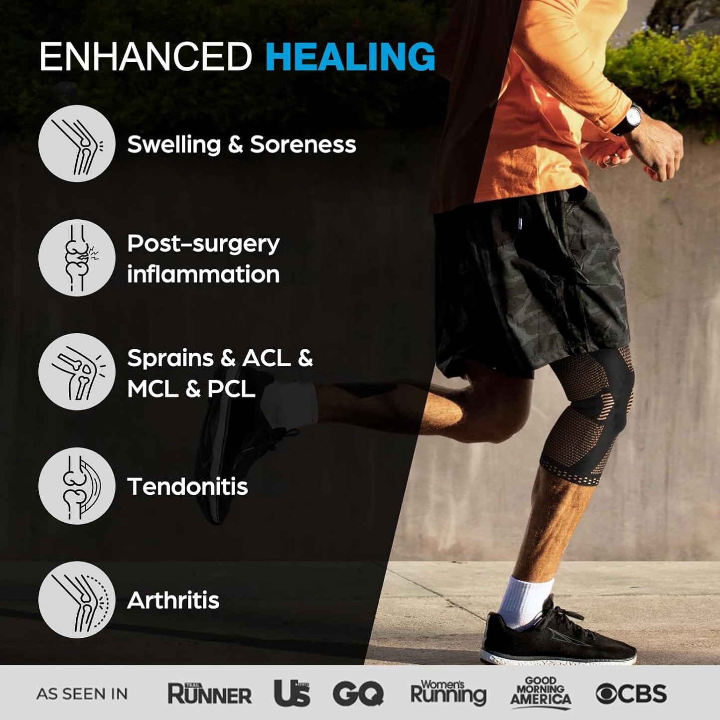 Professional Knee Brace, Compression Knee Support with Patella Gel Pad & Side Stabilizers, Medical Knee Sleeve for Pain Relief, ACL,PCL, Meniscus, Injury Recovery, Arthritis, Sports, Workout...