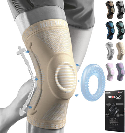 Professional Knee Brace, Compression Knee Support with Patella Gel Pad & Side Stabilizers, Medical Knee Sleeve for Pain Relief, ACL,PCL, Meniscus, Injury Recovery, Arthritis, Sports, Workout...