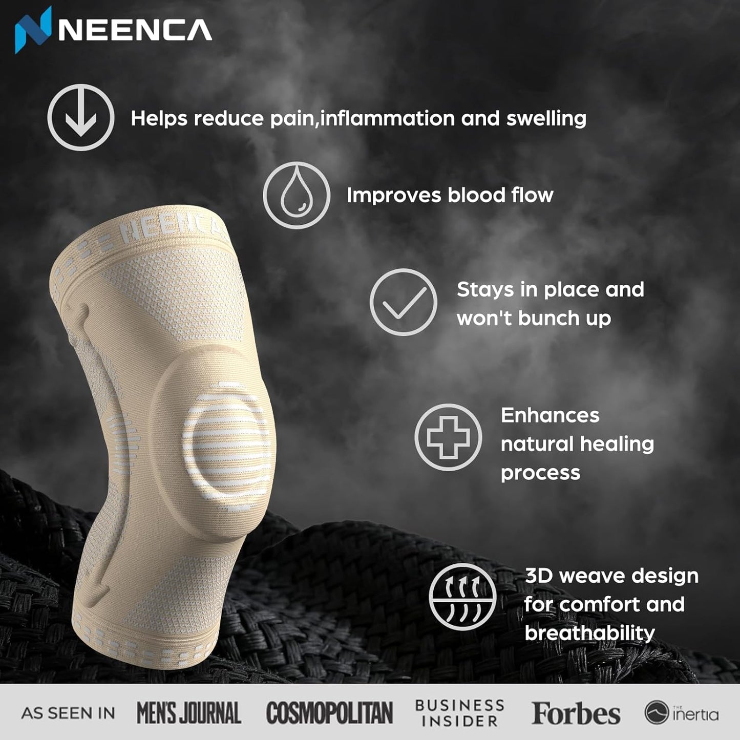 Professional Knee Brace, Compression Knee Support with Patella Gel Pad & Side Stabilizers, Medical Knee Sleeve for Pain Relief, ACL,PCL, Meniscus, Injury Recovery, Arthritis, Sports, Workout...
