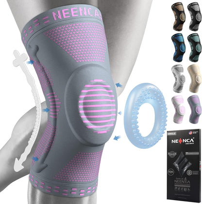 Professional Knee Brace, Compression Knee Support with Patella Gel Pad & Side Stabilizers, Medical Knee Sleeve for Pain Relief, ACL,PCL, Meniscus, Injury Recovery, Arthritis, Sports, Workout...