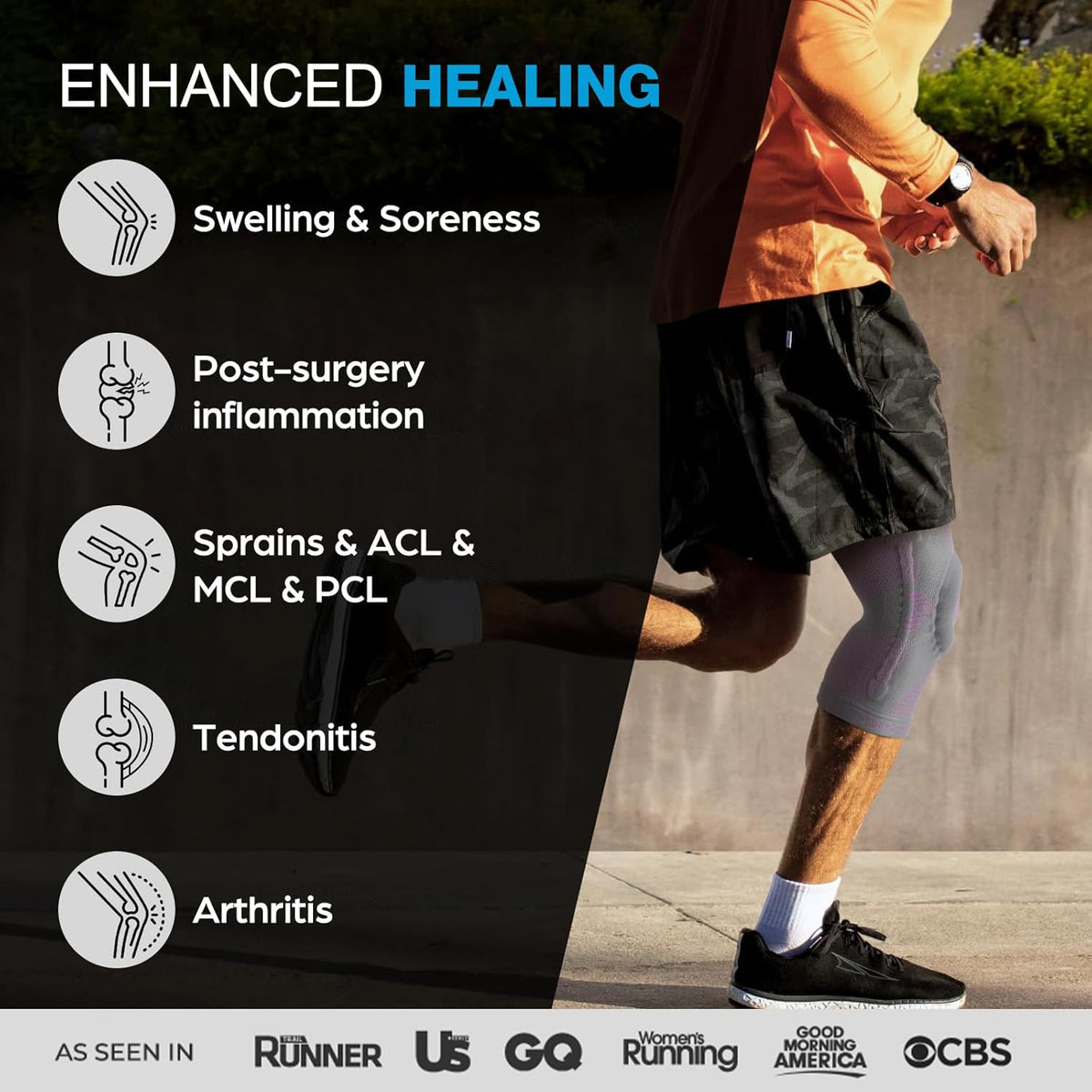Professional Knee Brace, Compression Knee Support with Patella Gel Pad & Side Stabilizers, Medical Knee Sleeve for Pain Relief, ACL,PCL, Meniscus, Injury Recovery, Arthritis, Sports, Workout...