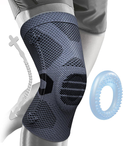 Professional Knee Brace, Compression Knee Support with Patella Gel Pad & Side Stabilizers, Medical Knee Sleeve for Pain Relief, ACL,PCL, Meniscus, Injury Recovery, Arthritis, Sports, Workout...