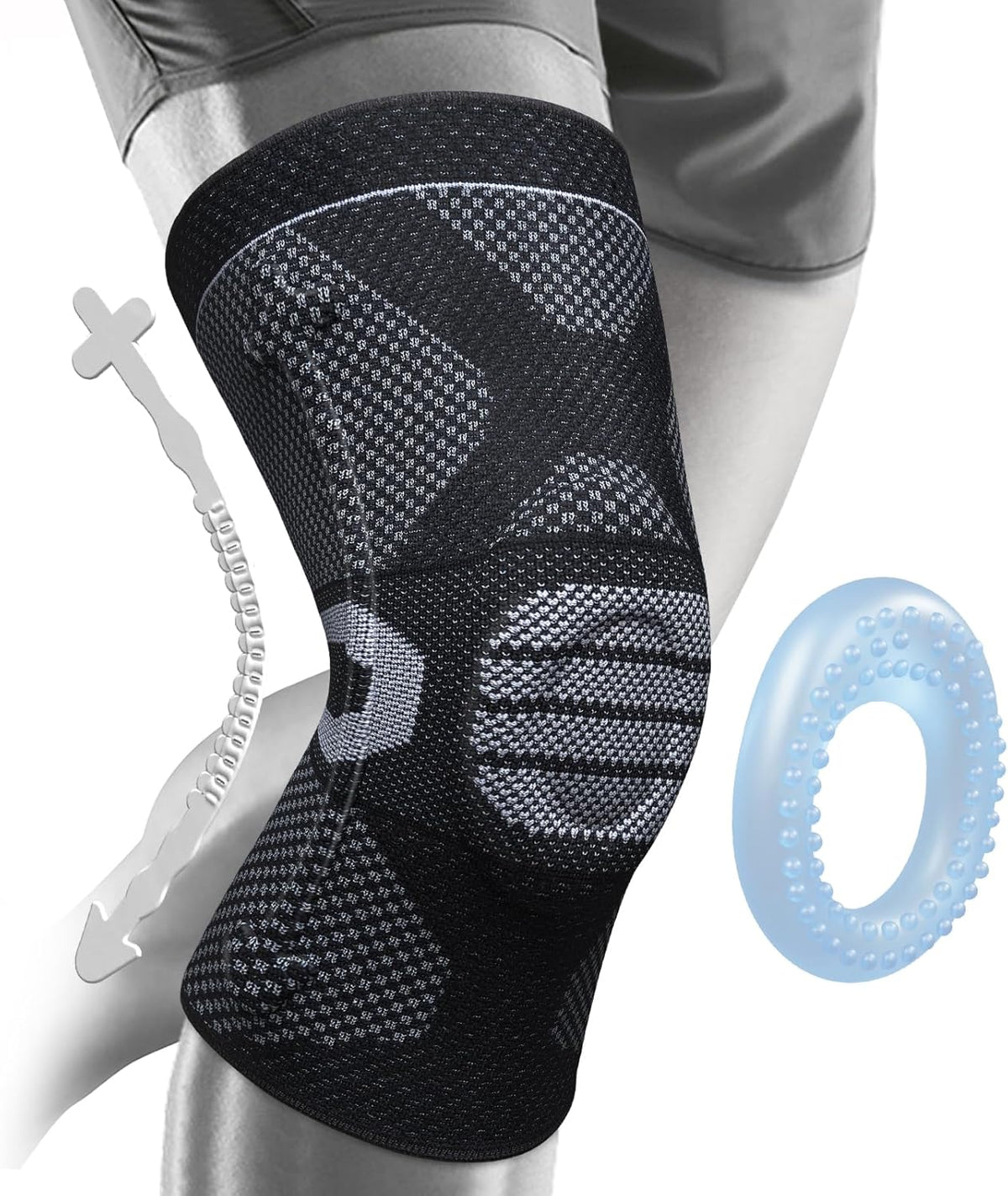Professional Knee Brace, Compression Knee Support with Patella Gel Pad & Side Stabilizers, Medical Knee Sleeve for Pain Relief, ACL,PCL, Meniscus, Injury Recovery, Arthritis, Sports, Workout...