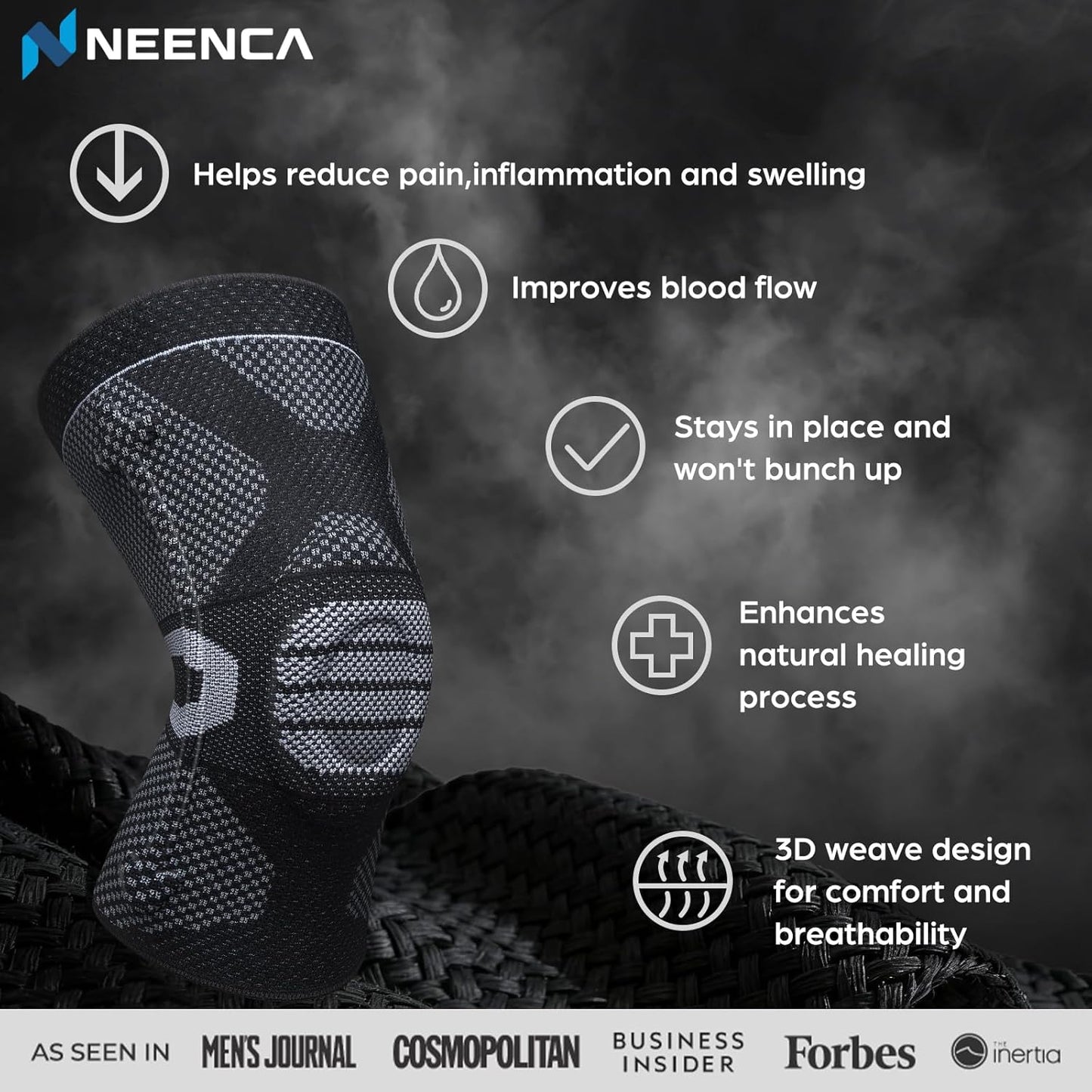 Professional Knee Brace, Compression Knee Support with Patella Gel Pad & Side Stabilizers, Medical Knee Sleeve for Pain Relief, ACL,PCL, Meniscus, Injury Recovery, Arthritis, Sports, Workout...