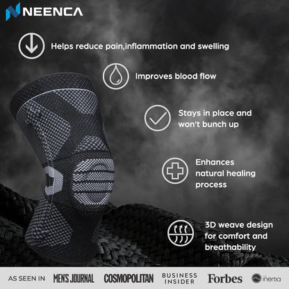 Professional Knee Brace, Compression Knee Support with Patella Gel Pad & Side Stabilizers, Medical Knee Sleeve for Pain Relief, ACL,PCL, Meniscus, Injury Recovery, Arthritis, Sports, Workout...