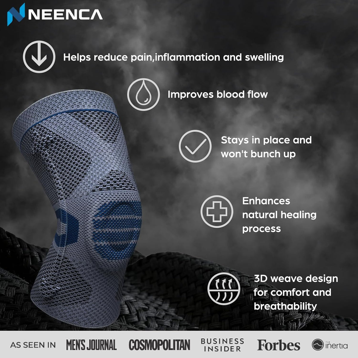 Professional Knee Brace, Compression Knee Support with Patella Gel Pad & Side Stabilizers, Medical Knee Sleeve for Pain Relief, ACL,PCL, Meniscus, Injury Recovery, Arthritis, Sports, Workout...