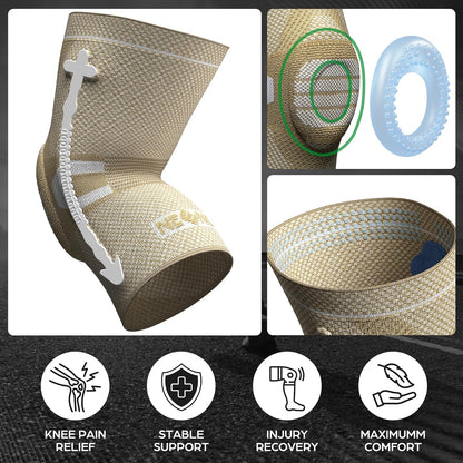 Professional Knee Brace, Compression Knee Support with Patella Gel Pad & Side Stabilizers, Medical Knee Sleeve for Pain Relief, ACL,PCL, Meniscus, Injury Recovery, Arthritis, Sports, Workout...