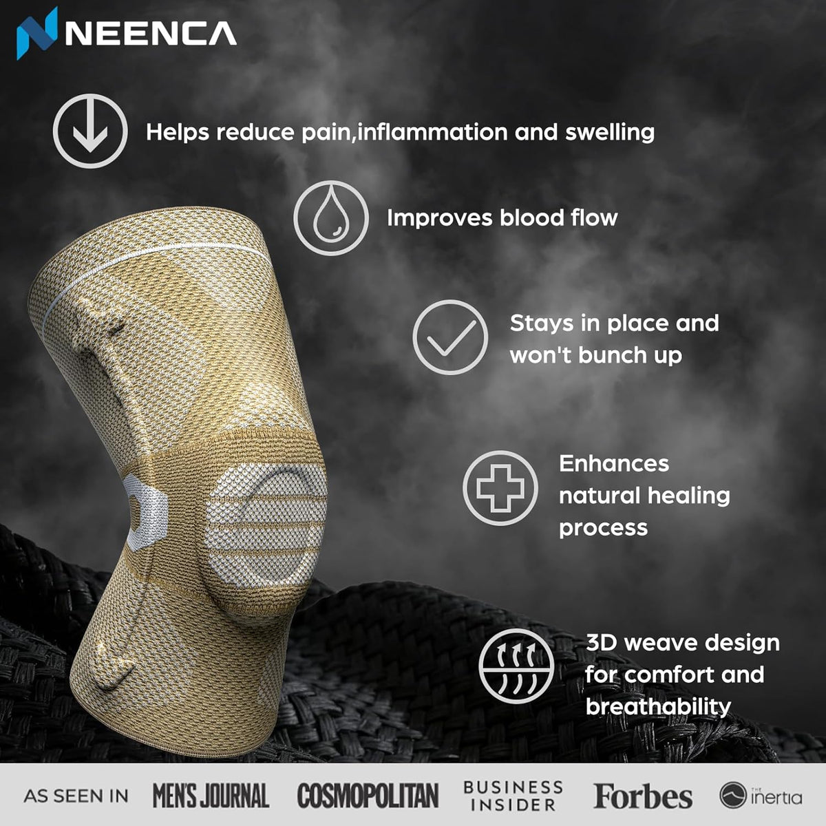 Professional Knee Brace, Compression Knee Support with Patella Gel Pad & Side Stabilizers, Medical Knee Sleeve for Pain Relief, ACL,PCL, Meniscus, Injury Recovery, Arthritis, Sports, Workout...