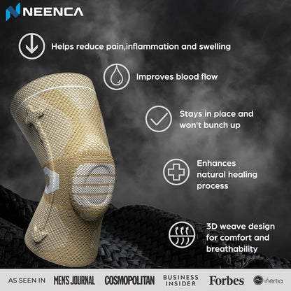 Professional Knee Brace, Compression Knee Support with Patella Gel Pad & Side Stabilizers, Medical Knee Sleeve for Pain Relief, ACL,PCL, Meniscus, Injury Recovery, Arthritis, Sports, Workout...