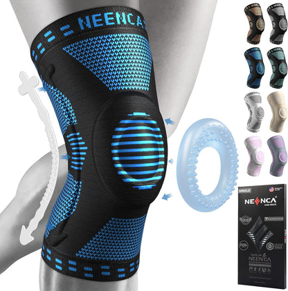 Professional Knee Brace, Compression Knee Support with Patella Gel Pad & Side Stabilizers, Medical Knee Sleeve for Pain Relief, ACL,PCL, Meniscus, Injury Recovery, Arthritis, Sports, Workout...
