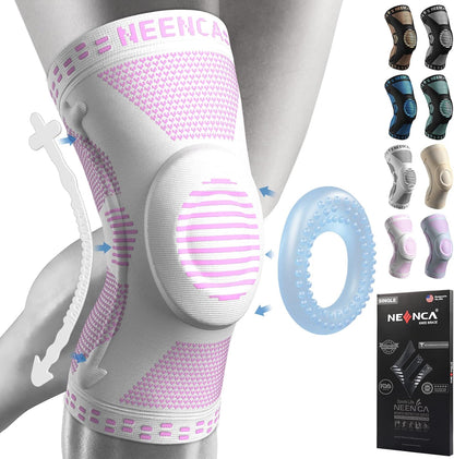 Professional Knee Brace, Compression Knee Support with Patella Gel Pad & Side Stabilizers, Medical Knee Sleeve for Pain Relief, ACL,PCL, Meniscus, Injury Recovery, Arthritis, Sports, Workout...