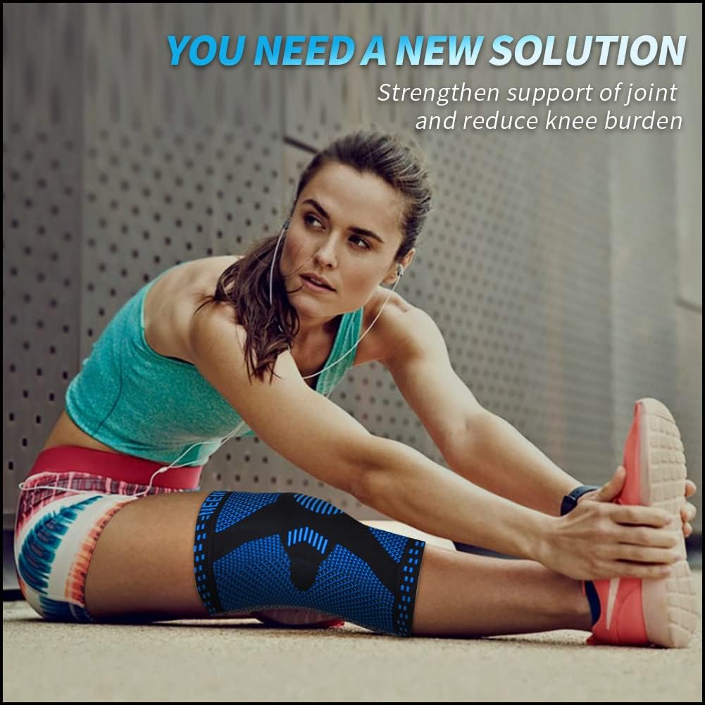 Professional Knee Brace, Compression Knee Support with Patella Gel Pad & Side Stabilizers, Medical Knee Sleeve for Pain Relief, ACL,PCL, Meniscus, Injury Recovery, Arthritis, Sports, Workout...