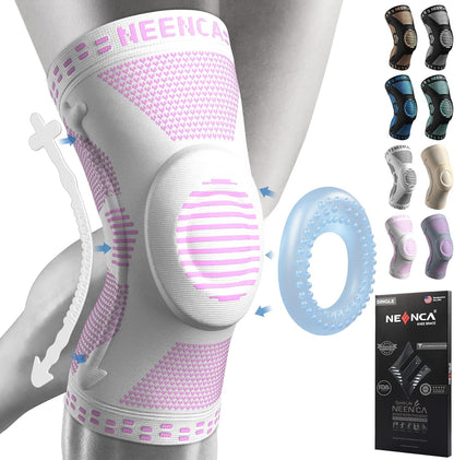 Professional Knee Brace, Compression Knee Support with Patella Gel Pad & Side Stabilizers, Medical Knee Sleeve for Pain Relief, ACL,PCL, Meniscus, Injury Recovery, Arthritis, Sports, Workout...