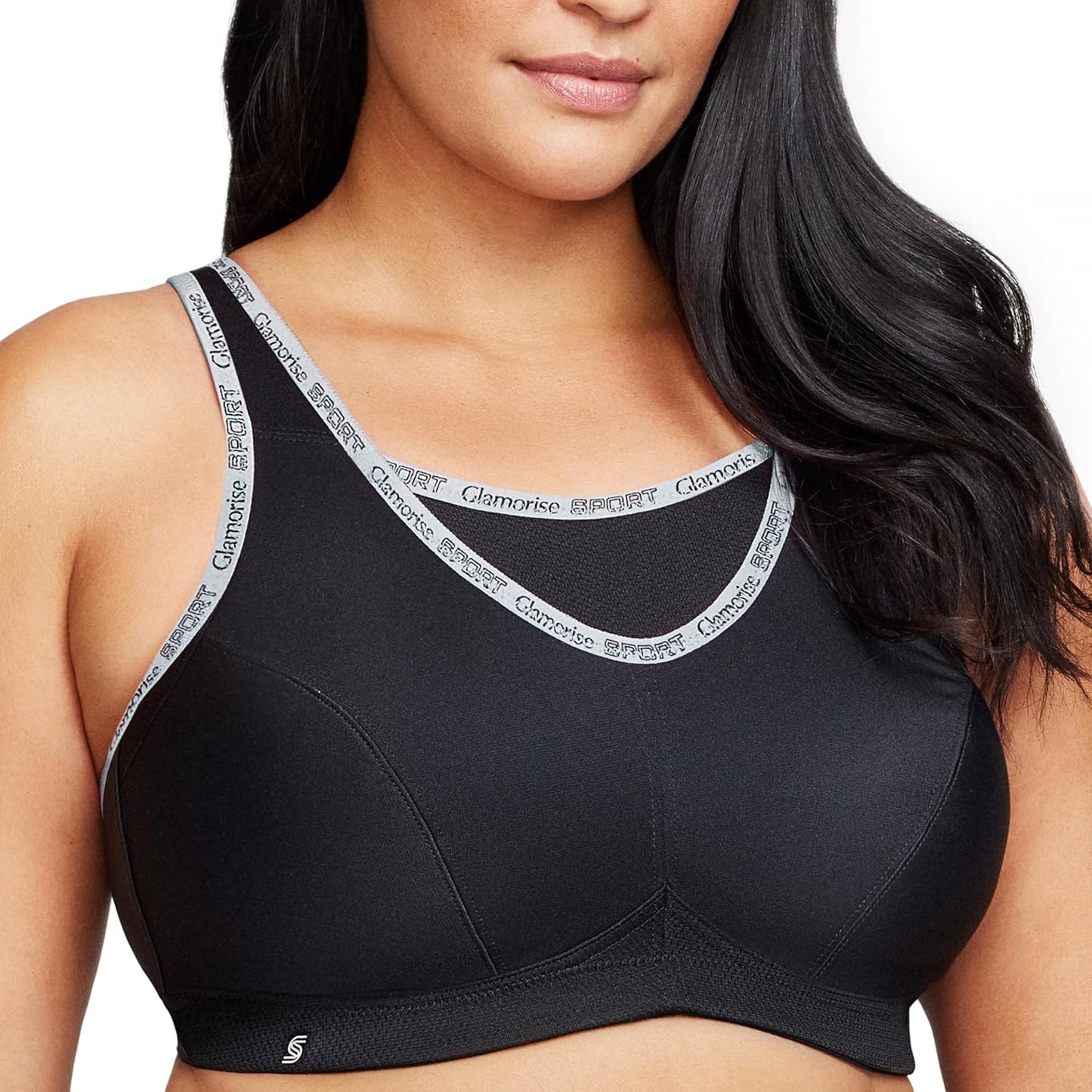 Full Figure Plus Size No-Bounce Camisole Sports Bra Wirefree #1066 - Colors B
