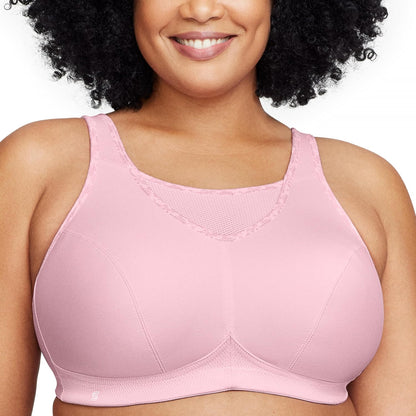 Full Figure Plus Size No-Bounce Camisole Sports Bra Wirefree #1066 - Colors B