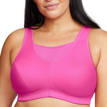 Full Figure Plus Size No-Bounce Camisole Sports Bra Wirefree #1066 - Colors B