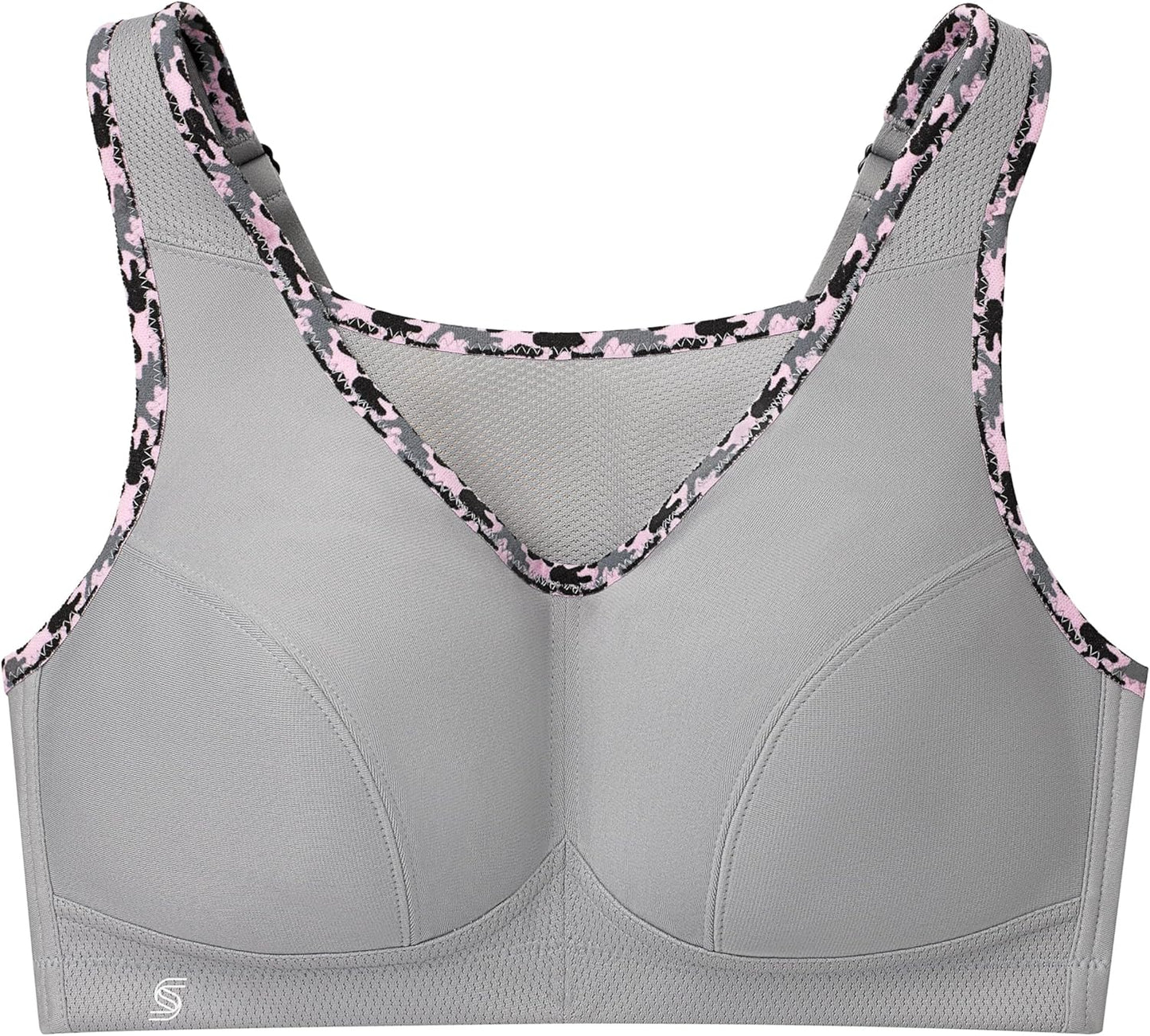 Full Figure Plus Size No-Bounce Camisole Sports Bra Wirefree #1066 - Colors B