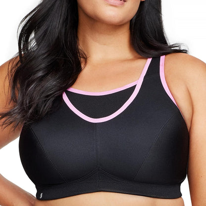 Full Figure Plus Size No-Bounce Camisole Sports Bra Wirefree #1066 - Colors B