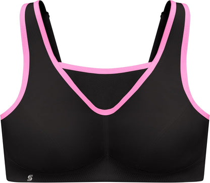 Full Figure Plus Size No-Bounce Camisole Sports Bra Wirefree #1066 - Colors B