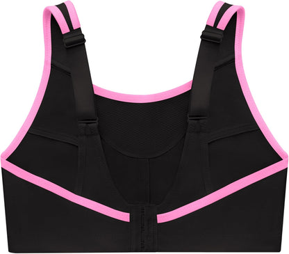 Full Figure Plus Size No-Bounce Camisole Sports Bra Wirefree #1066 - Colors B