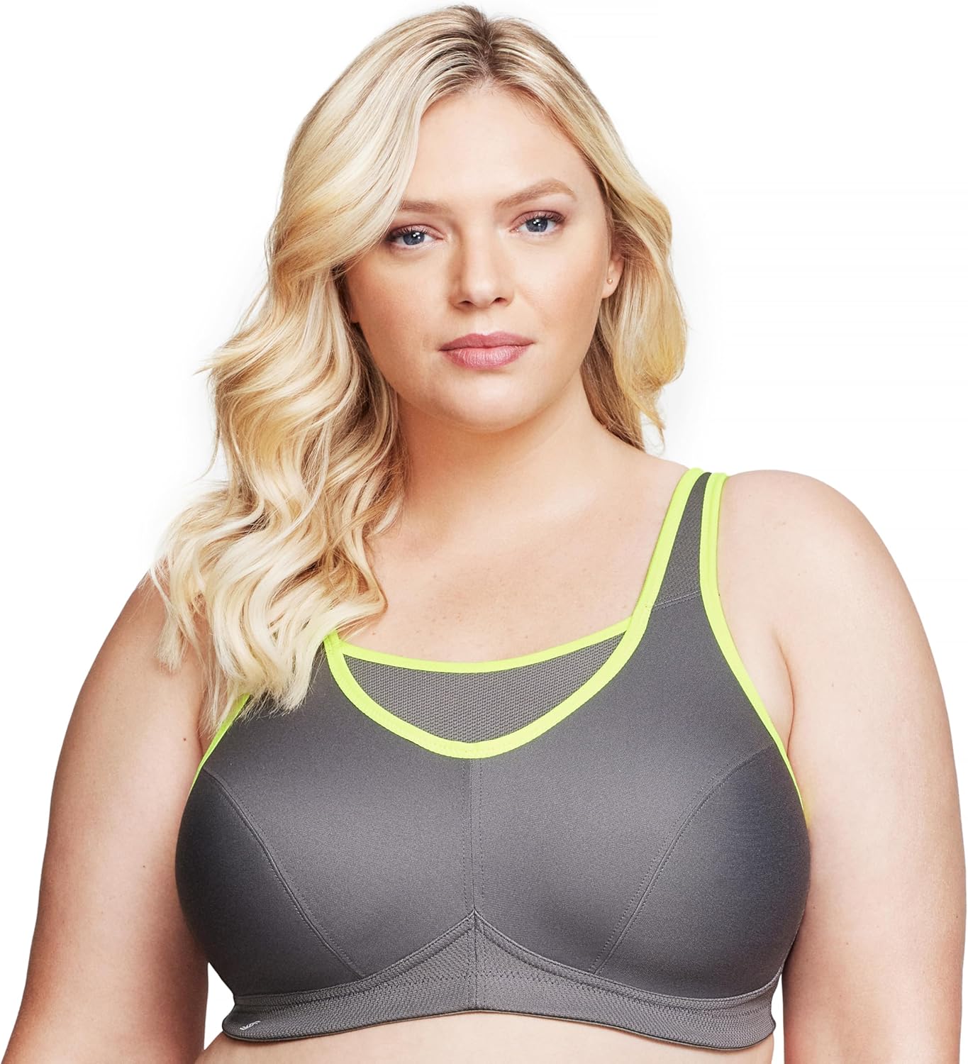 Full Figure Plus Size No-Bounce Camisole Sports Bra Wirefree #1066 - Colors B