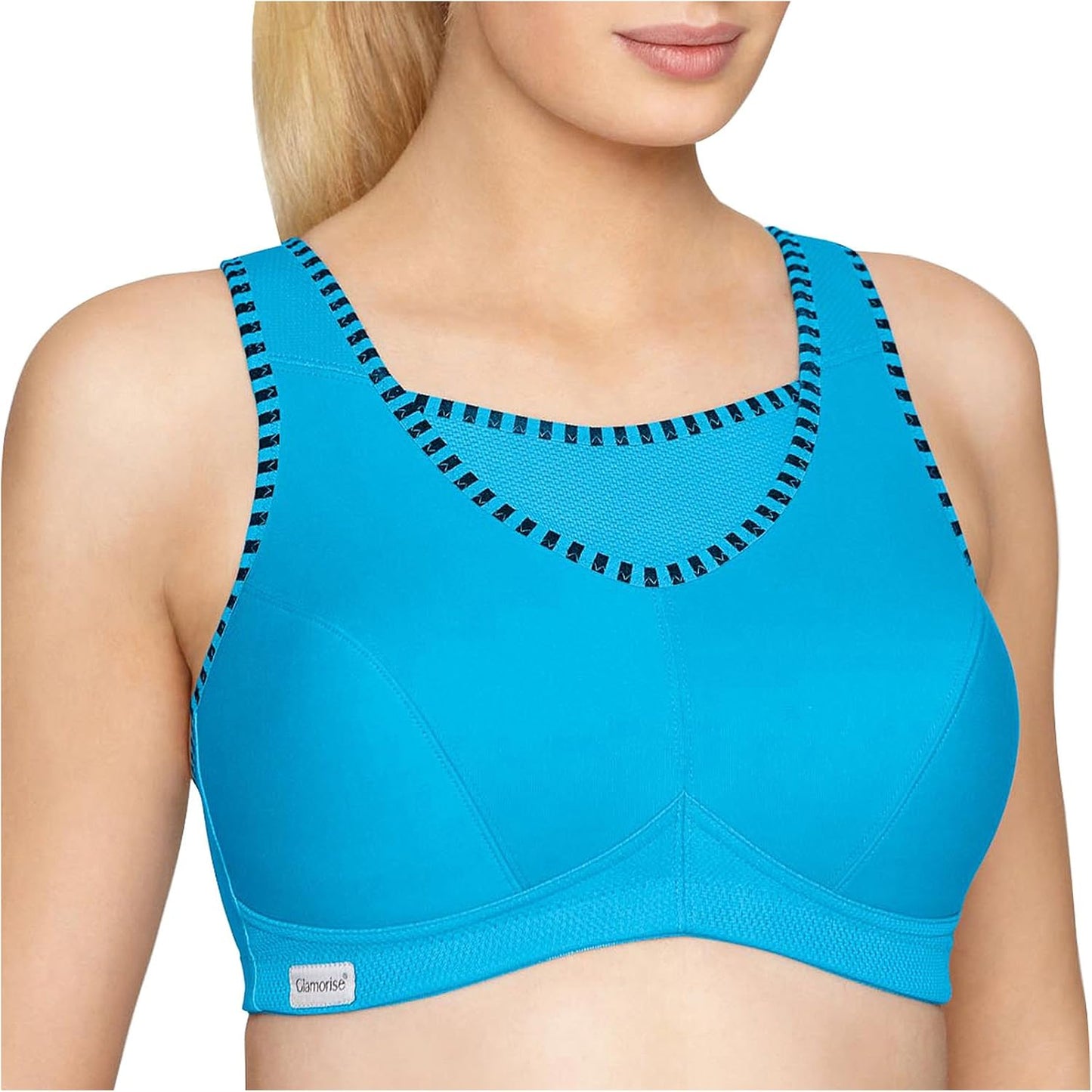 Full Figure Plus Size No-Bounce Camisole Sports Bra Wirefree #1066 - Colors B