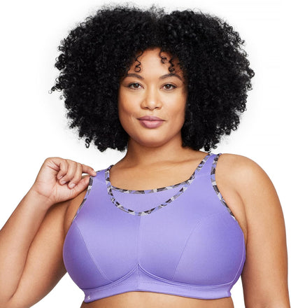 Full Figure Plus Size No-Bounce Camisole Sports Bra Wirefree #1066 - Colors B