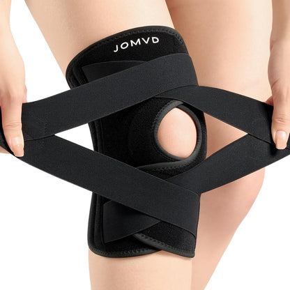 Knee Brace for Knee Pain, Meniscus Tear, Adjustable Knee Support with Side Spring Stabilizers for ACL, MCL, Arthritis, Patella Stability, Knee Pain Relief, Injury Recovery, Women and Men, Medium