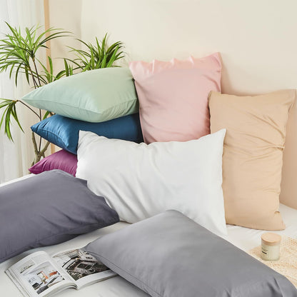 Pillow Cases Standard Size 2Pcs, Rayon from Bamboo, Haze Blue